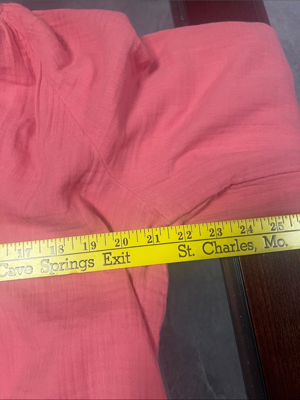 Old Navy Women's Lightweight Coral Gauze cottage core Peasant Top large - Picture 6 of 7